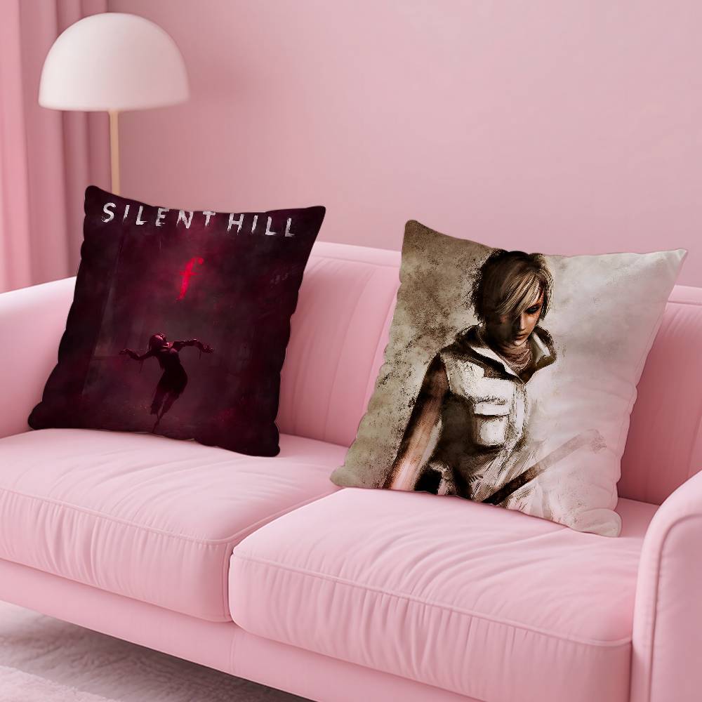 3Horrible Movie S-Silent Hill 3 Pillow Case Anti-dustmite Pillowcase Invisible Zipper Silky Short Plush Sofa Cushion Cover