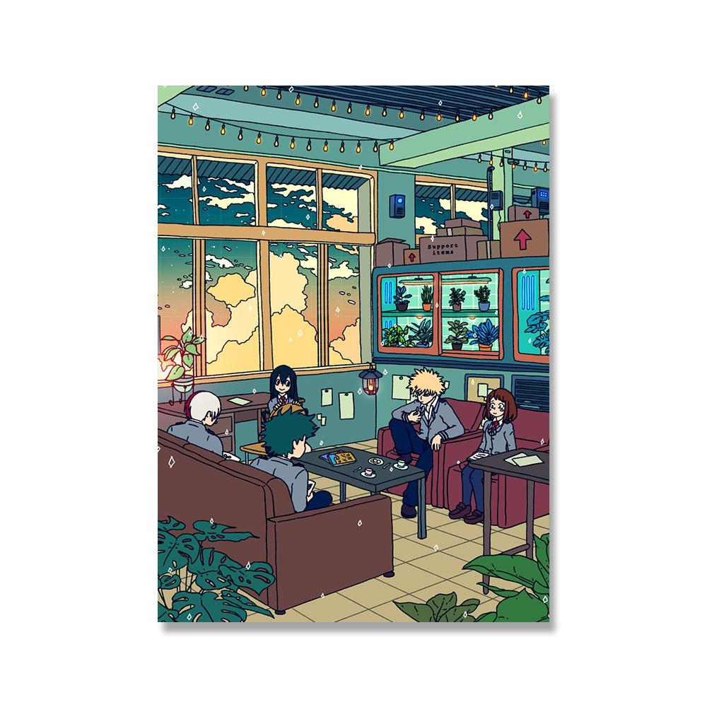 Hot Poster Seerlight Anime Poster City Night Decoration Art Decor Painting Home Decor Kawaii Room Decor Canvas Poster