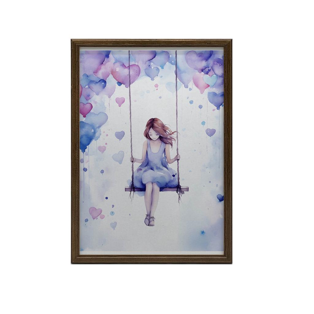 Fioletowa Radość Fioletowa Radość, 70X100 Cm, Rama Aluminiowa Czarna, Papier Matowy 230 Gsm