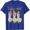 Cinco De Mayo Llama Sombrero Fiesta Graphic Print Cotton T-Shirt Casual Short Sleeve Tee