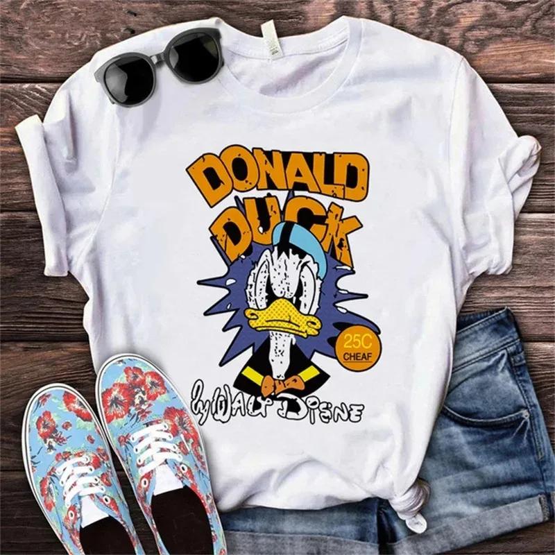 2025 New Fashion 26 Letter Print Women's T-shirt Disney Minnie Top Casual T-shirt Summer Short Sleeve Pattern Women's Clothing