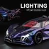 1:18 EVO alloy model toy car, futuristic shape, four-wheel shock absorption, cool sound and light, Christmas gifts