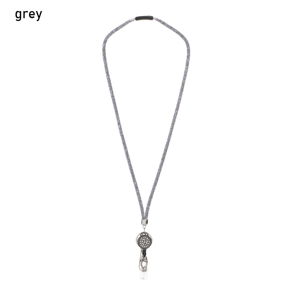Ausziehbarer Ausweishalter Schlüsselanhänger Kartenhalter Bling Kristall Sicherheitsverschluss Ausweishalter ID-Karten Lanyard Nackenband