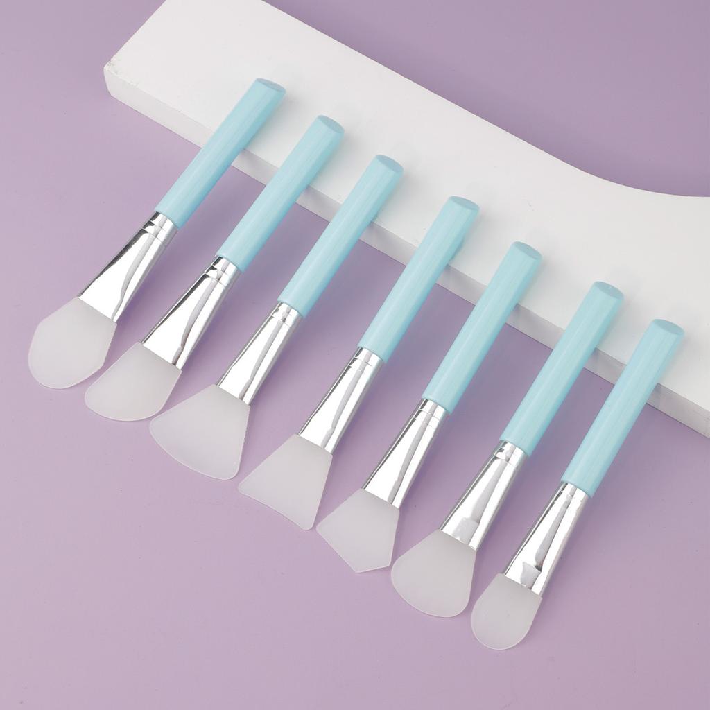 Slant Tail Rod Soft Head Silicone Mask Brush Hydrotherapy Application Mud Film Face Application Silicone Beauty Salon Film Adjustment Brush