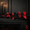 Artificial Plant Decor Fall Maple Leaf Garland, 3.3FT Bendable Autumn Foliage Vine, Theme Props for Thanksgiving Halloween Indoor Outdoor Home Mantle