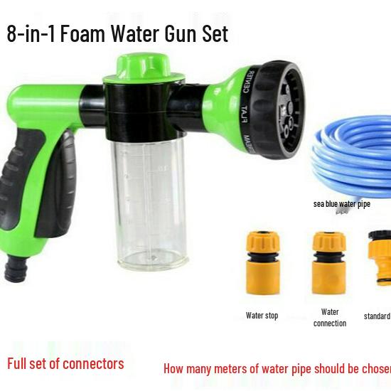 High Pressure Foam Water Gun Set for Car Wash with 4 Hose Connectors
