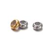 10Pcs 6/7/8/10mm Stainless Steel Adjustment Beads with Non-slip Silicone Ring Gold Color Stopper Spacer Beads for Jewelry Making