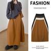 Artistic Retro High-Waisted A-Line Pleated Midi Skirt for Women - 2025 Autumn/Winter Collection