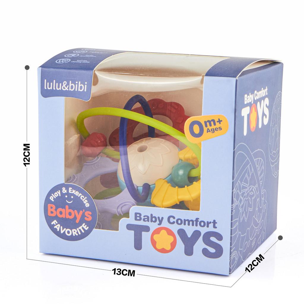 Baby Soft Silicone Doublesided Rattle With Grasping Exercise For Infant Development