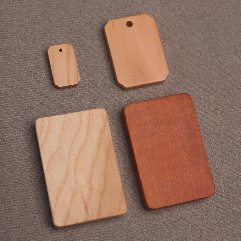 Peach Wood Wu Shi Pai Pendant for Children's Accessories - Safe Jujube Wood Plaque
