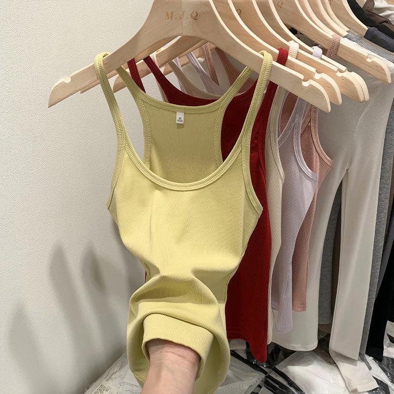 Dámské letní zeštíhlující pletené tílko - bez rukávů, stylové, skutečné fotografie