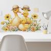 Cartoon Little Yellow Duck Flower Leaf Bedroom Living Room Home Background Beautification and Decoration Wall Stickers