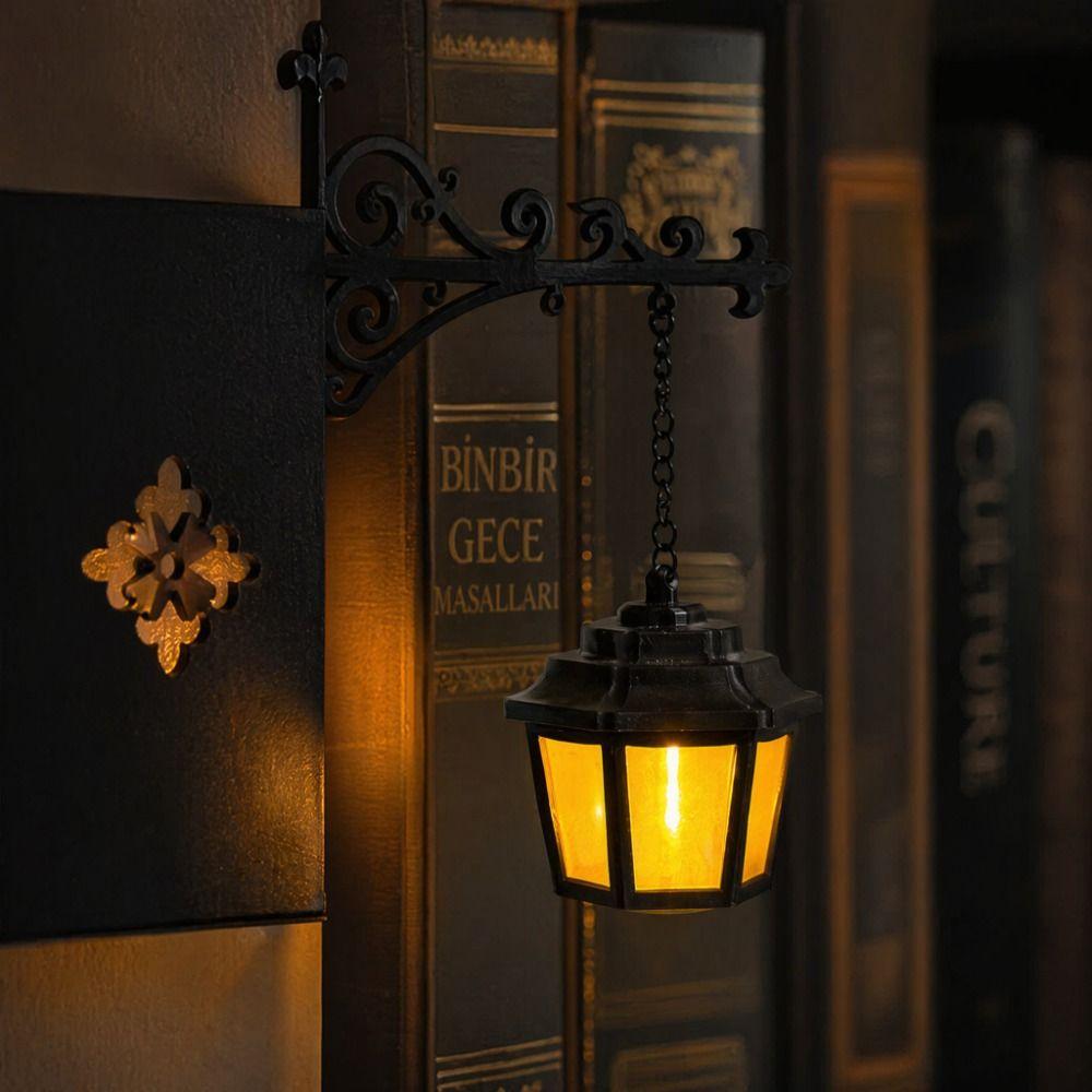 Vintage Bookshelf Lantern Light Warm White Bookshelf Lamp Decorative for Home