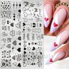 Nail Art Printing Small Long Steel Plate Valentine's Day Love DIY Painted Printing Stainless Steel Nail Printing Plate