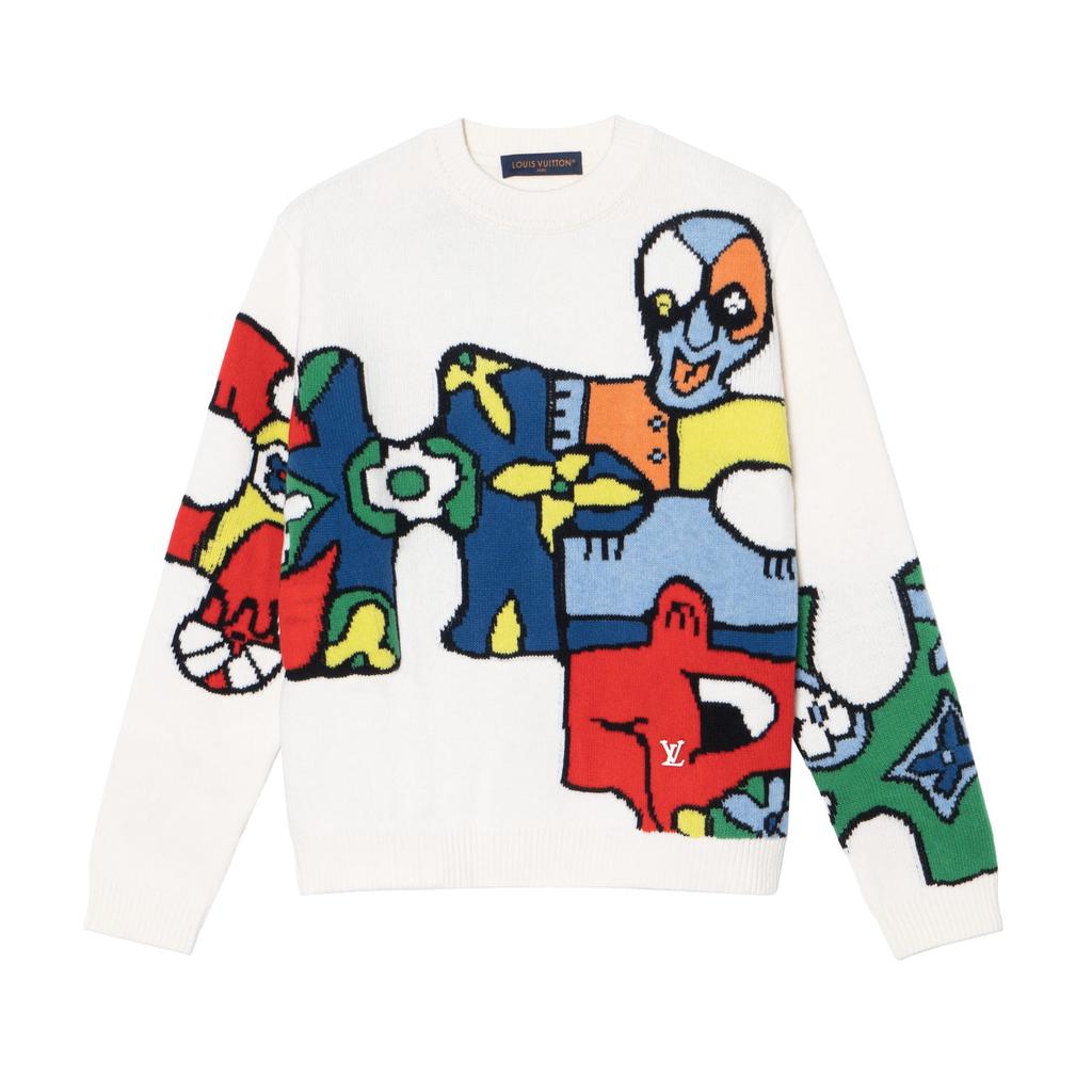 LOUIS VUITTON Lv Puzzle Jacquard Crewneck 1AB4QA