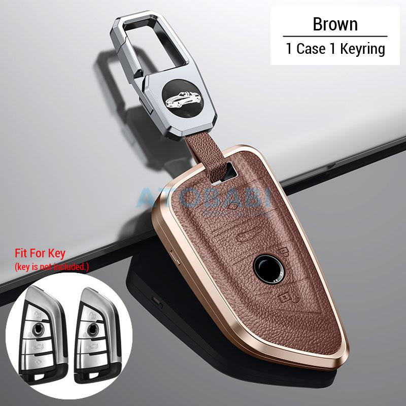 Aluminum Alloy Car Key Cover Bag For Bmw 3 5 7 F Series X5 F15 F16 X6 F46 F35 G30 G11 G12 Smart Remote Fobs Shell Protector Case