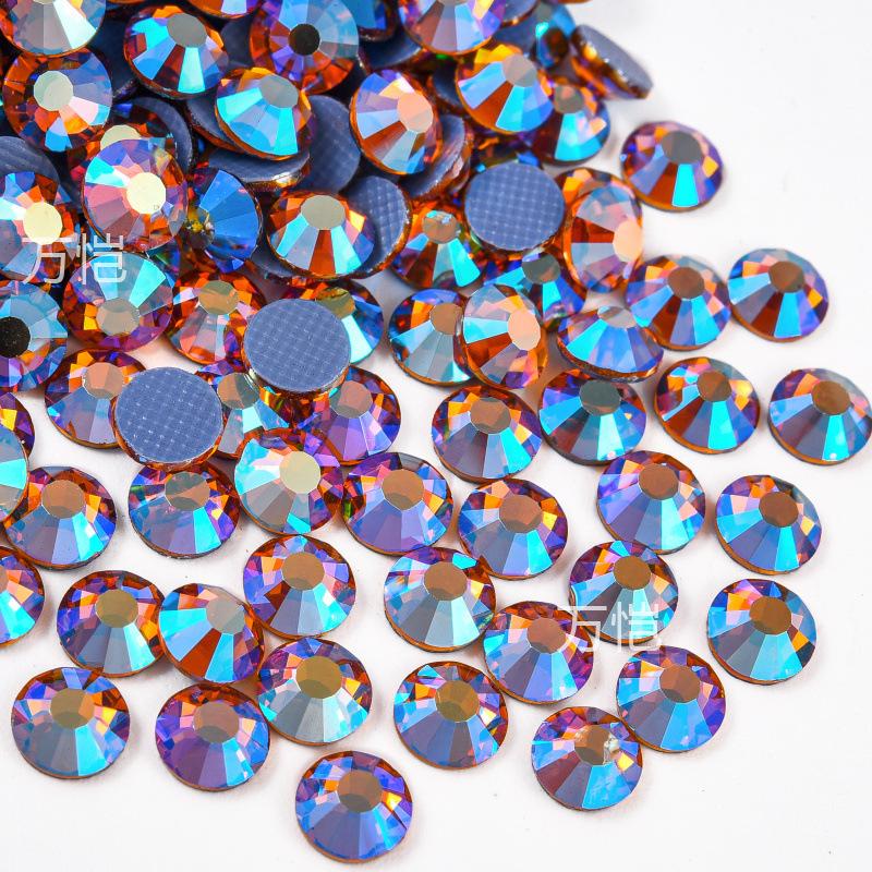 Imitation Austrian Diamond, Even Surface Hot Melt Adhesive Hot Diamond Ab Color Crystal Glass Diy Clothing Rhinestone Decoration