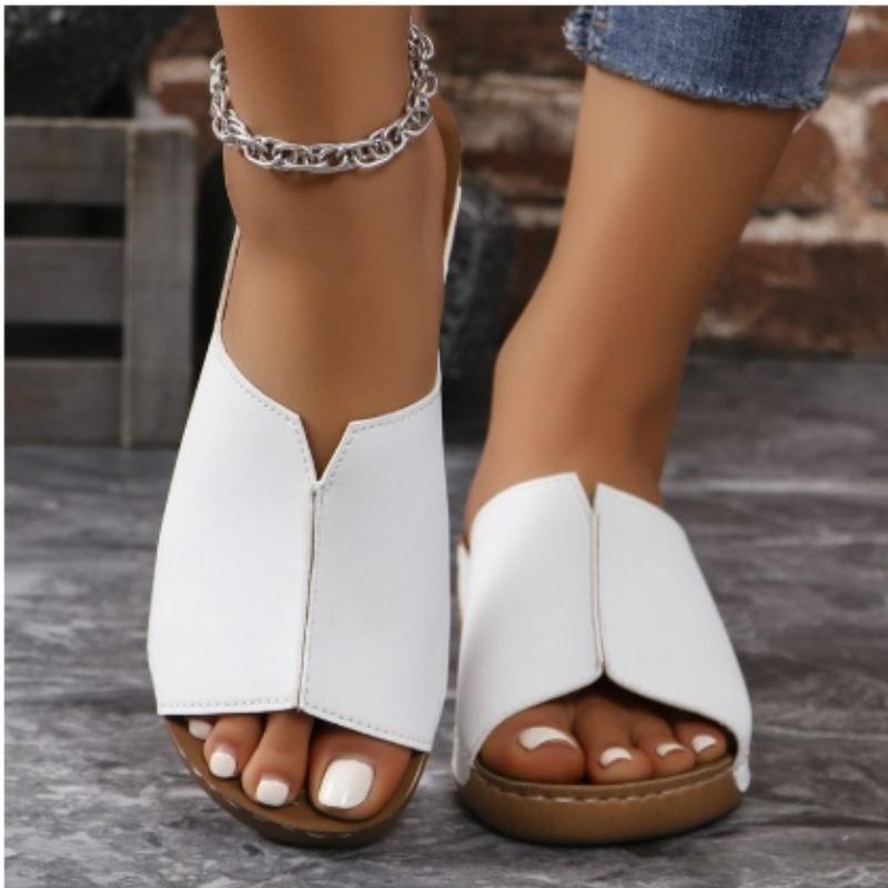 Fashion New Open Toe Women's Wedge Sandals White Summer Fashion Breathable Comfortable Sandals Woman Buckle Female Footwear Woman Shoes