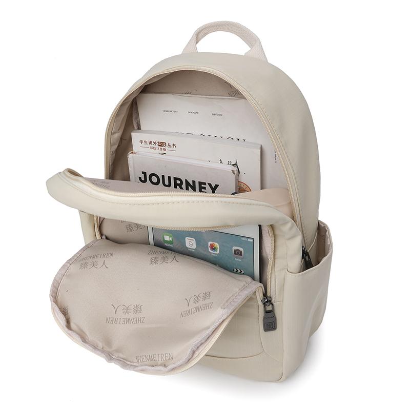 Damen Mehrschichtiger Kurzer Reise Kleiner Rucksack Nylon Wasserdicht Leichter Schulrucksack