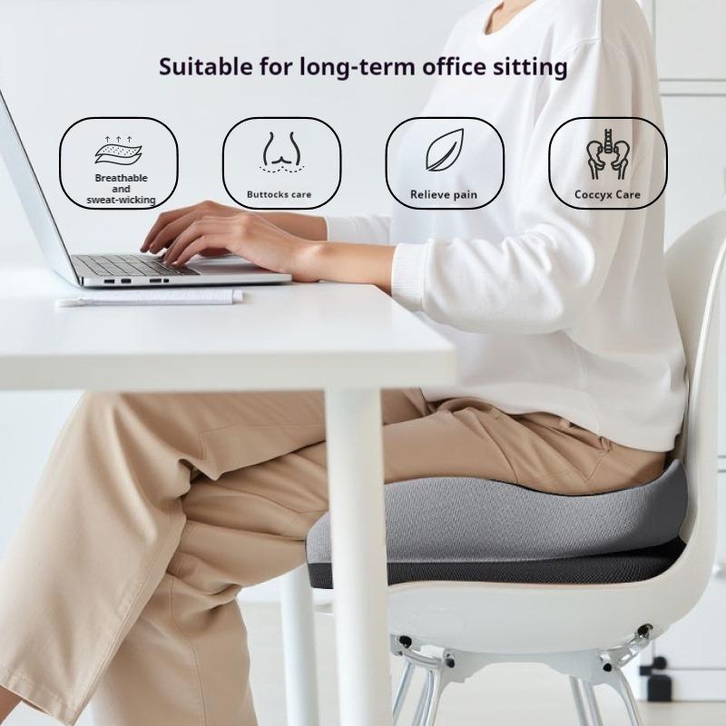 New Memory Foam Seat Cushion for Office Chair All-Season Universal Long-Seat Hemorrhoid Breathable Cushion Buttock Pad