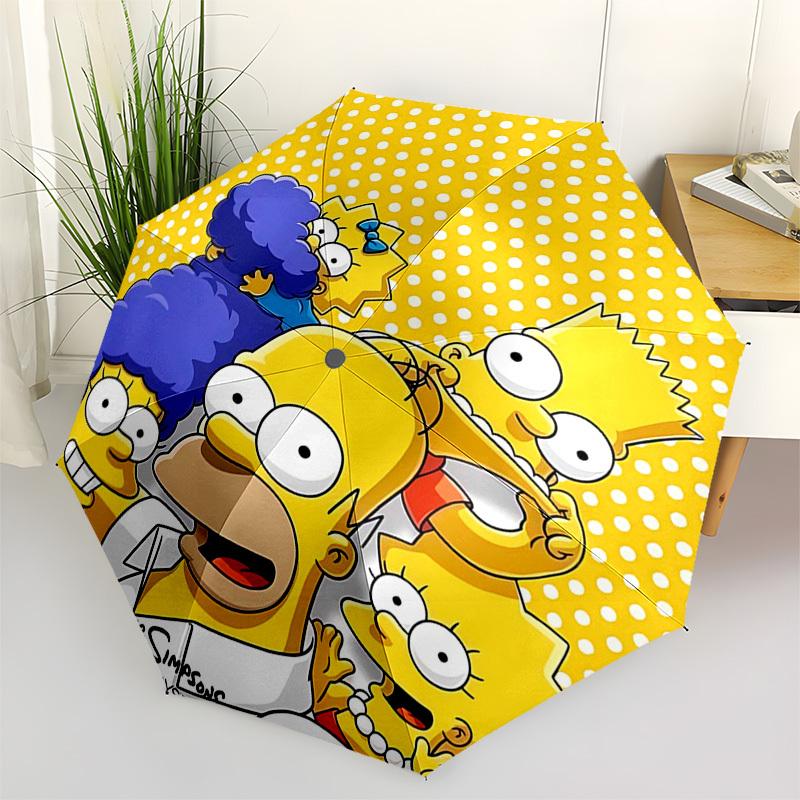 

Simpsons, Family Themed Automatic Opening and Closing Umbrella, Compact Travel Umbrella, Lightweight and Portable, Suitable for Beach Commut