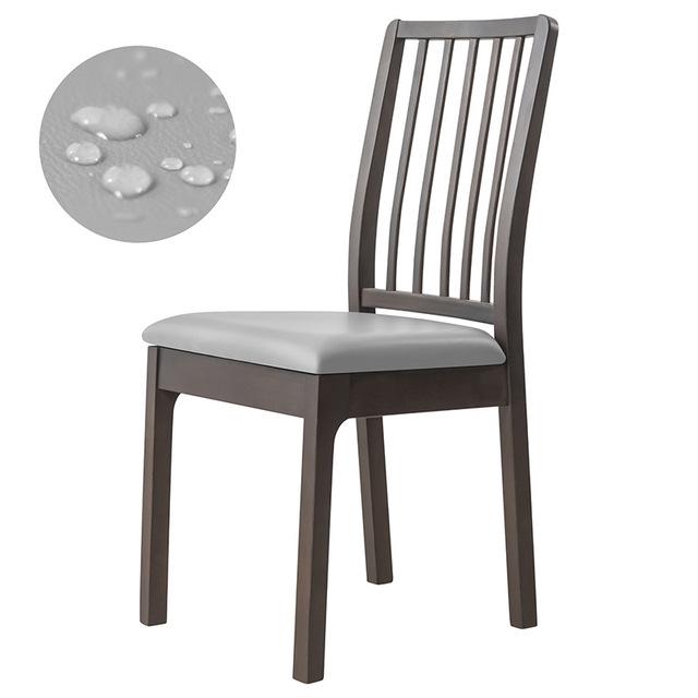 Waterproof Pu Seat Cushion Cover Faux Leather Stretch Chair Cover For Dining Area Room Area Kitchen Hospitality Anti -Dirty Oil -Proof Slipcovers