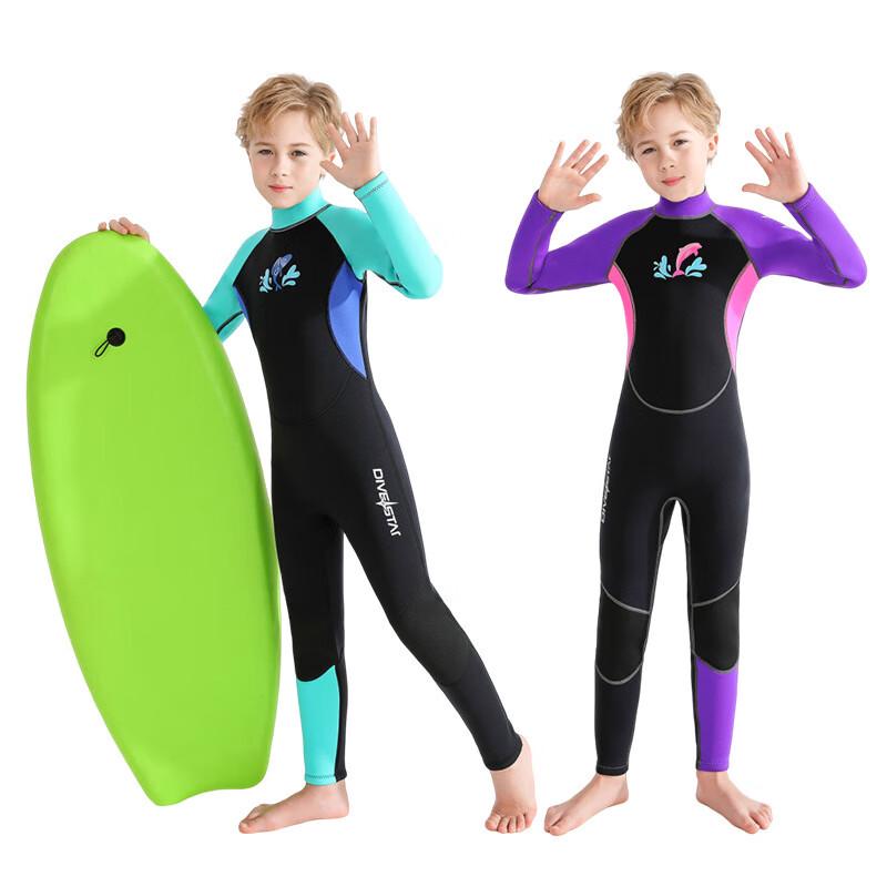 WEZHO Kinder 3MM Thermisch Wetsuit met Lange Mouwen