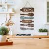 Geetery 6 Pcs Bless The Food Before Us Sign Farmhouse Kitchen Wall Decor Dining Room Decorations Collage Wall Rustic Hanging Wooden