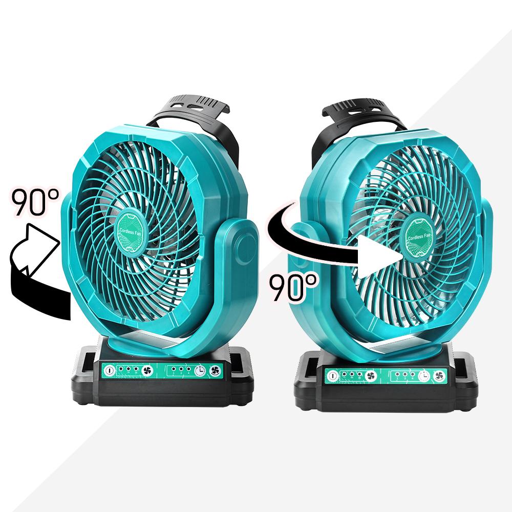 Outdoor Camping Shaking Fan Cordless Oscillating Fan for Makita 18V Battery,Jobsite Industrial Camping Fan(Battery Not Included)