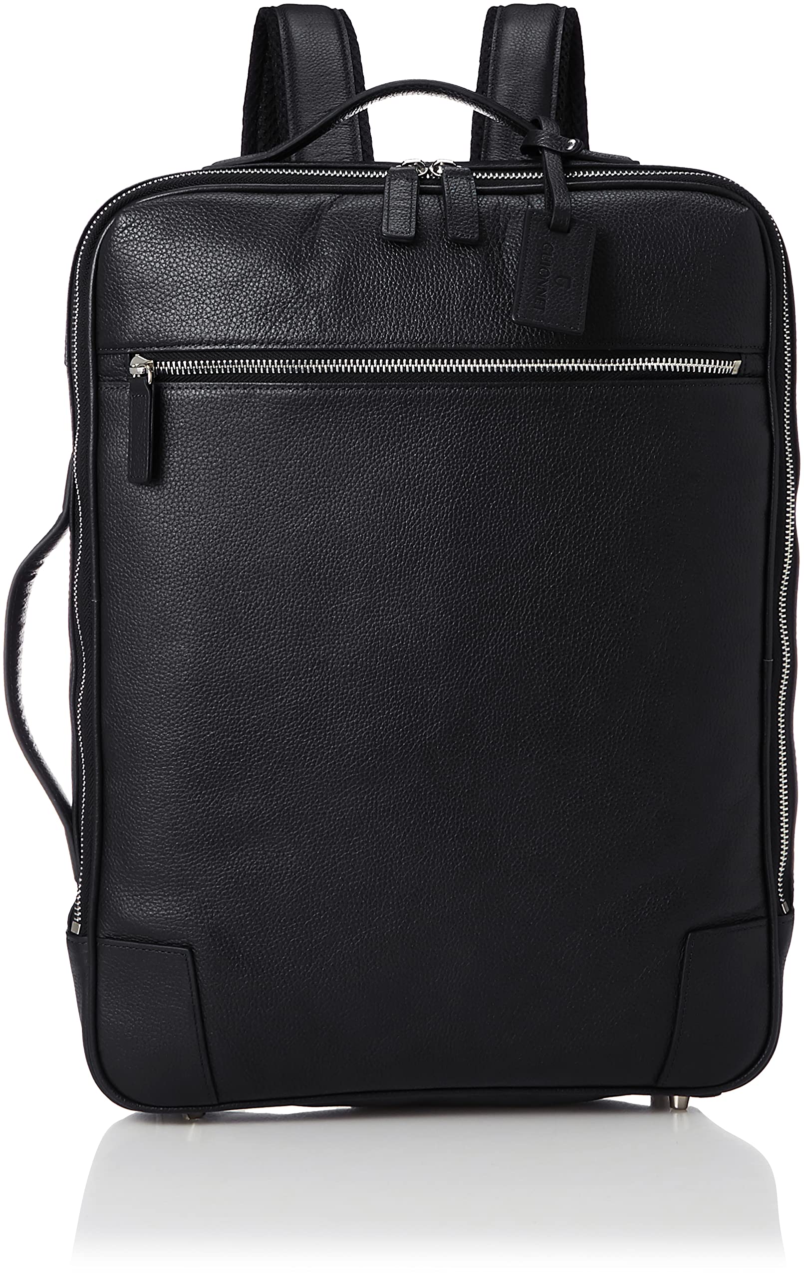 Gione PG008LP Мужской 3-в-1 деловой рюкзак из натуральной кожи, Черный, Размер F