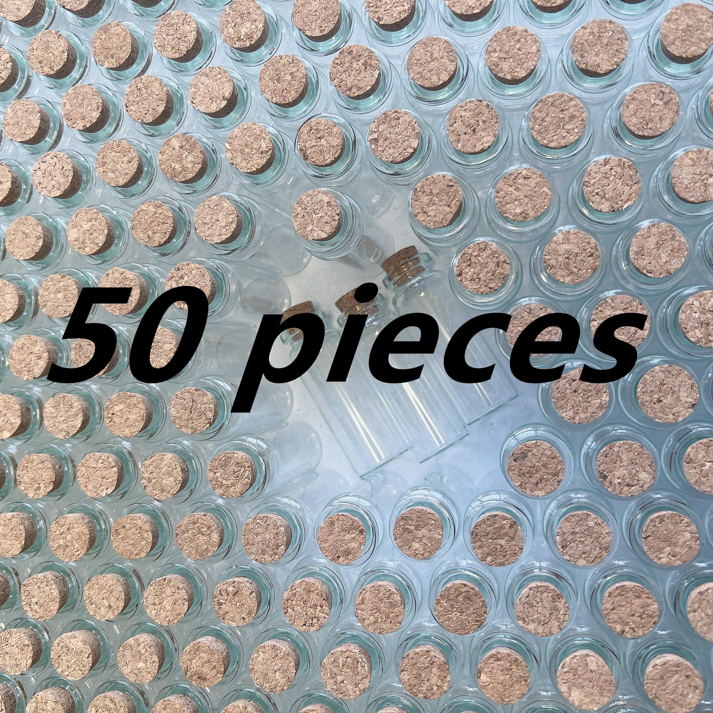 50/100 шт. 12 мл Маленькие стеклянные пробирки 22×60 мм Стеклянные бутылочки с пробковой пробкой Для поделок Маленькие пустые стеклянные банки Мини-флаконы Подарок