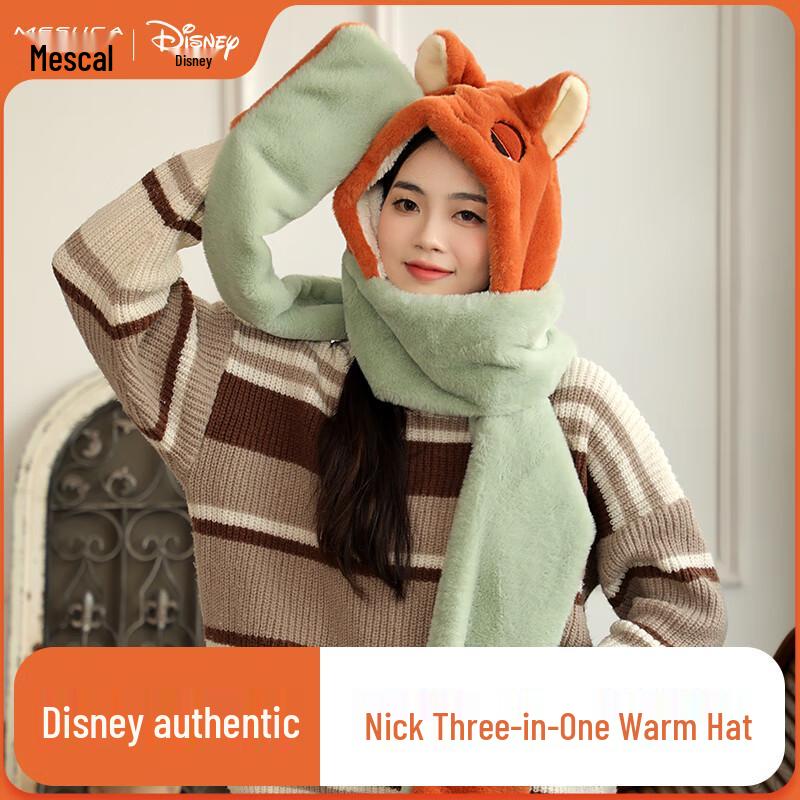 Mesuca Disney Warm Scarf Hat Gloves 3-Piece Set