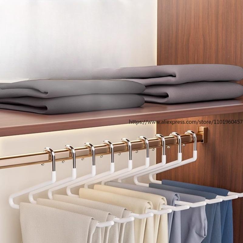 Goose-shaped Pants Hanger Multi-functional Stainless Steel Pants Rack Non-marking Pants Holder for Home Wardrobe