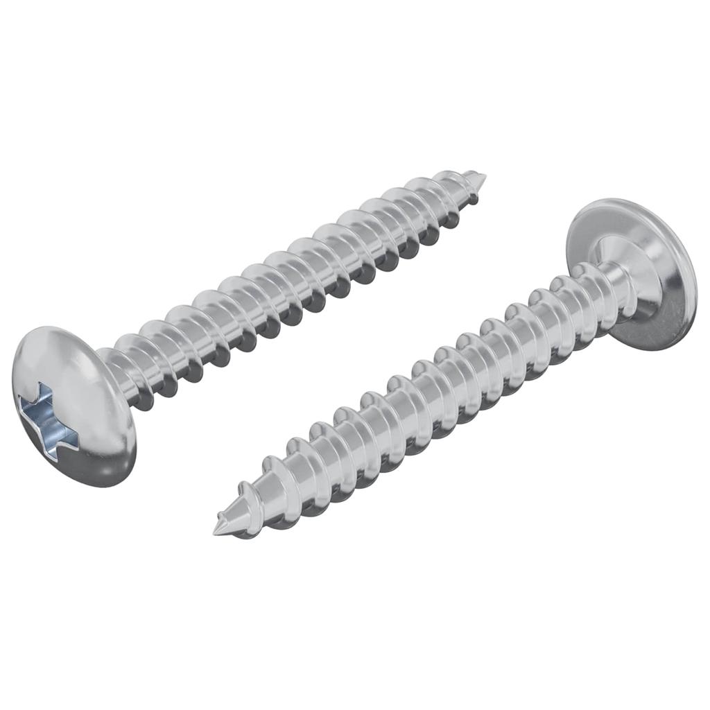 Wood Screws 2 Pcs Silver M4 X 28 Mm Steel