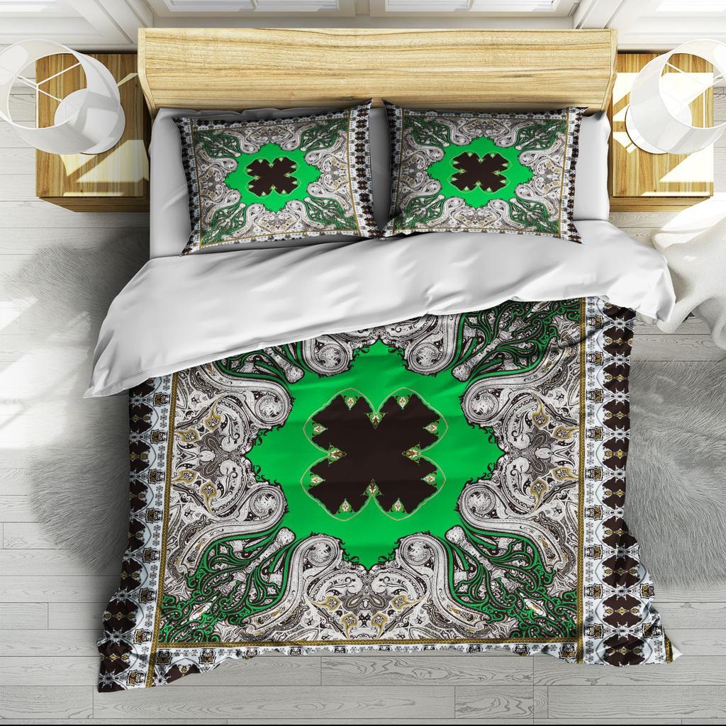 3D Digital Printing Three-Piece Quilt Cover Bed Sheet Kit