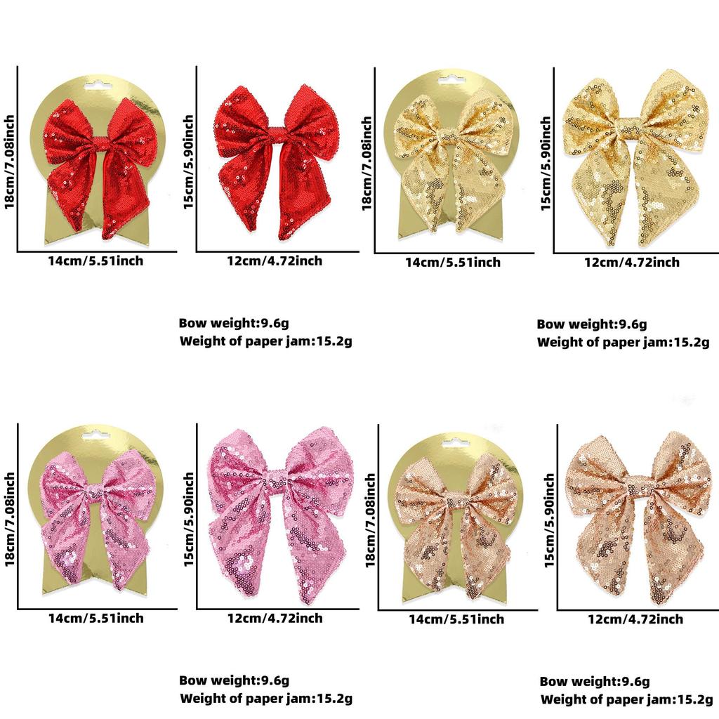 Festive Christmas Decorative Bow With Iridescent Sequins For Stunning Tree Dcor