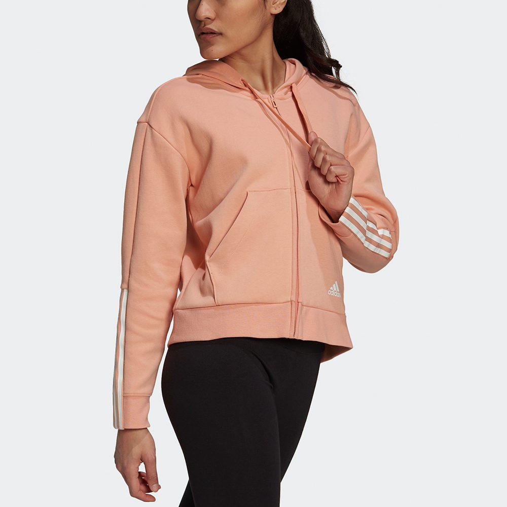 adidas Jackets Women's Pink Hooded Moderate Mock Two Piece H07804