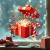 Christmas Fairy Gift Static Window Sticker - Does Not Damage Glass for Living Room Windows