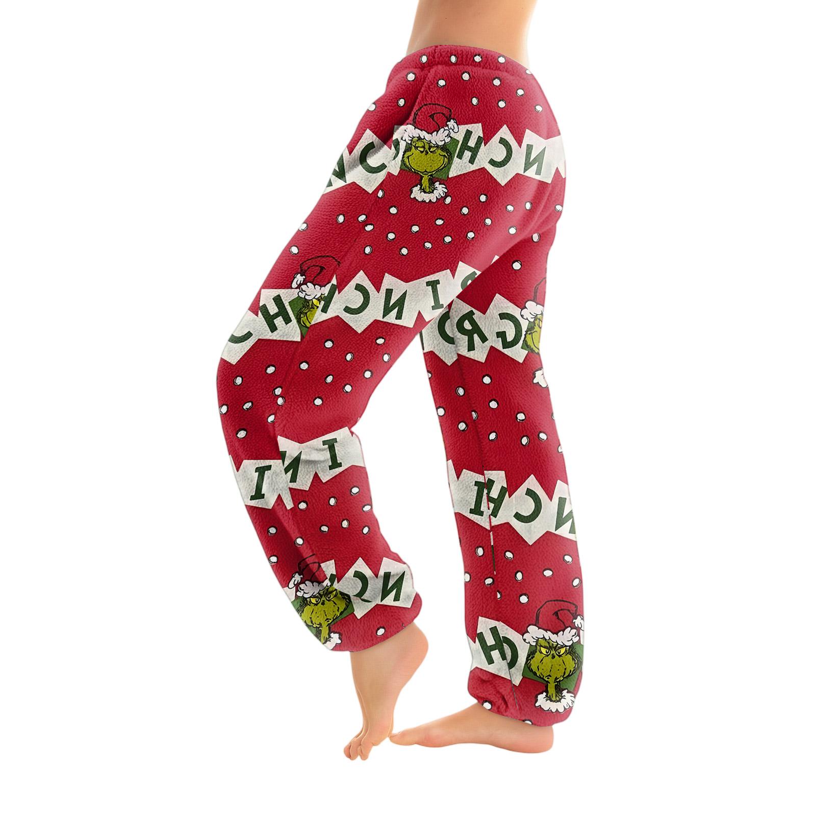 

Женские однотонные брюки с манжетами, повседневные брюки и пижамные брюки XXL красный