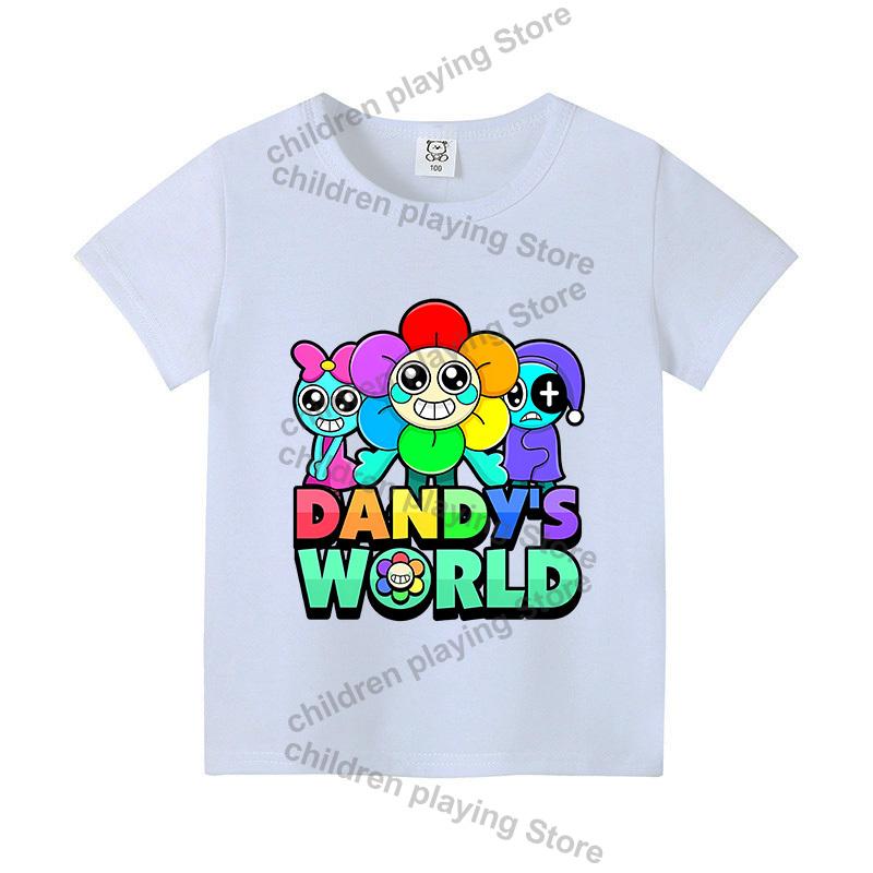

Дитяча футболка Dandys World Дихаючий літній одяг З коротким рукавом Гарячий ігровий мерч Милі хлопчики та дівчата Базова футболка Вік 3-12 Років Подарунок на День народження 120