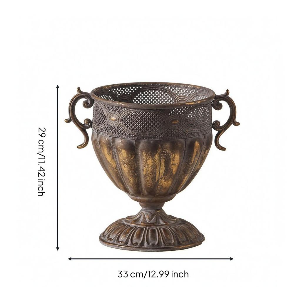 Decorative Planter Freestanding Plant Pot Modern Planting Vessel for Wabi-Aged