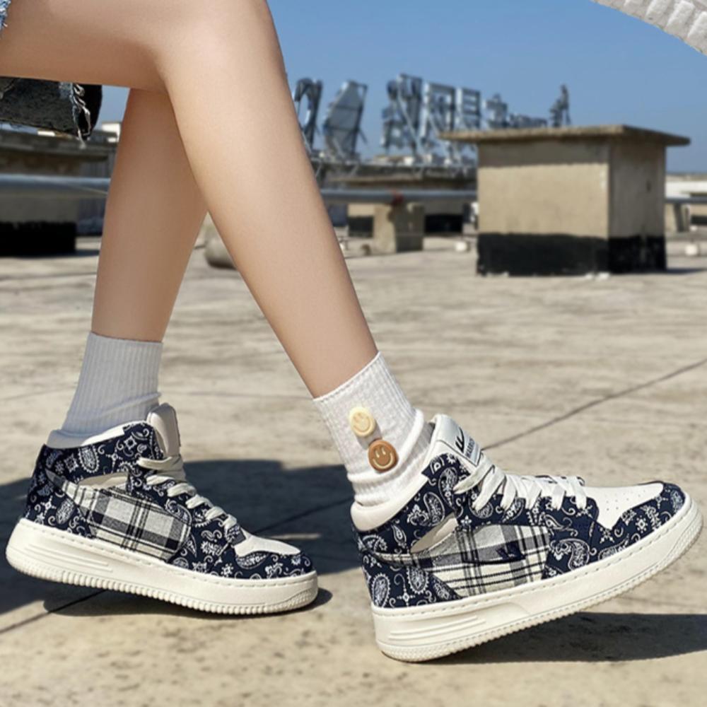 Warrior Zurück Damenschuhe High-Top-Schuhe Damen dicke Grundplattenschuhe Paar Sneakers