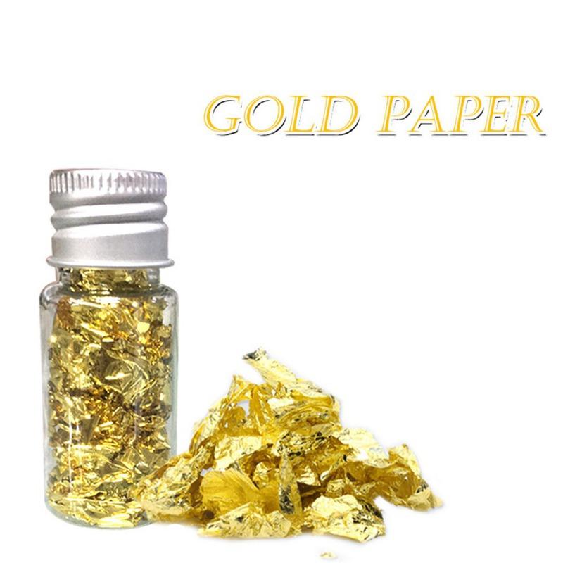 

Хлопья сусального золота, 24-каратное золото, декоративные блюда, инструменты для украшения торта от шеф-повара, золотая фольга