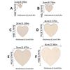 50/100/200Pcs Unfinished Wooden Hearts for Crafts 1-6cm Heart Blank Wood Ornaments Birthday Wedding Party Christmas Decor