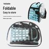 Breathable Foldable Pet Backpack: Portable Transparent Cat & Dog Bag with Large Capacity