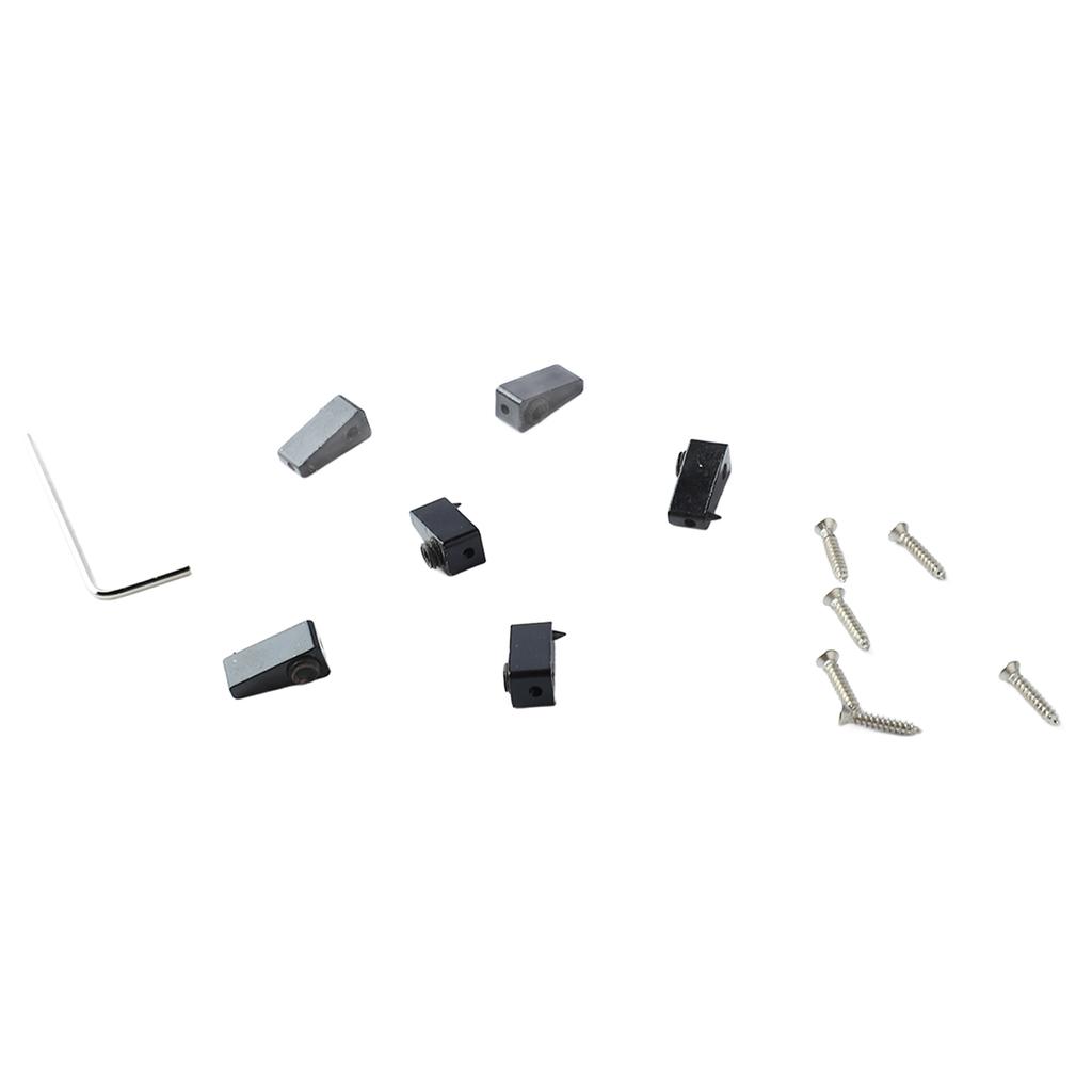 6 Pcs Guitar String Locking Nut Triangular Black Zinc Alloy Corrosion Resistance Headless Guitar