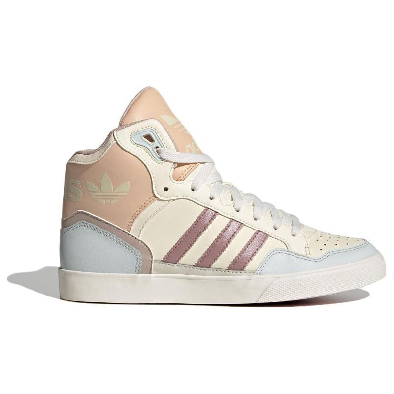 Adidas Originals EXTABALL Coverage Wear-Resistant Mid-Top Skateboard Shoes Women's White Sneakers ID6073