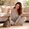 Plush Catnip Mouse Toy Soft Stuffed Animal Pet Toy with Long Tail and Whiskers for Cat Interactive Play and Exercise
