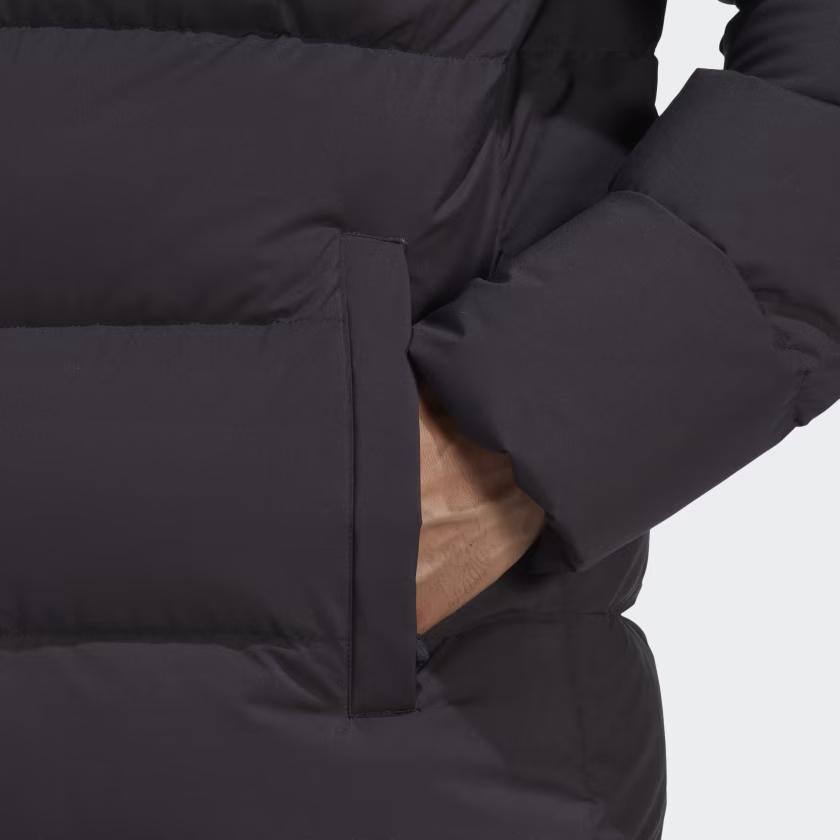 adidas Helionic Kapuzen-Daunenjacke Schwarz HN5640