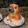 Mongoose Marmot Resin Garden Statue - Outdoor Lawn Animal Ornament